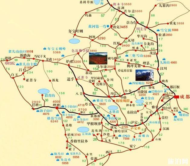 川西自驾游最佳线路图最新版 5条经典路线总有你的选择