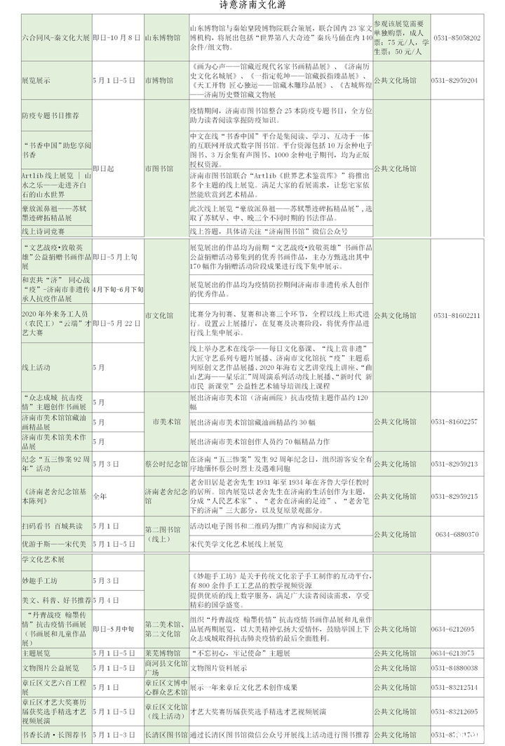 2020五一济南景区优惠 景区门票价格-活动内容