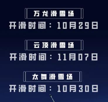 崇礼滑雪场开放时间2020-2021