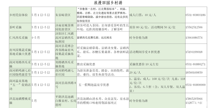 2020五一济南景区优惠 景区门票价格-活动内容