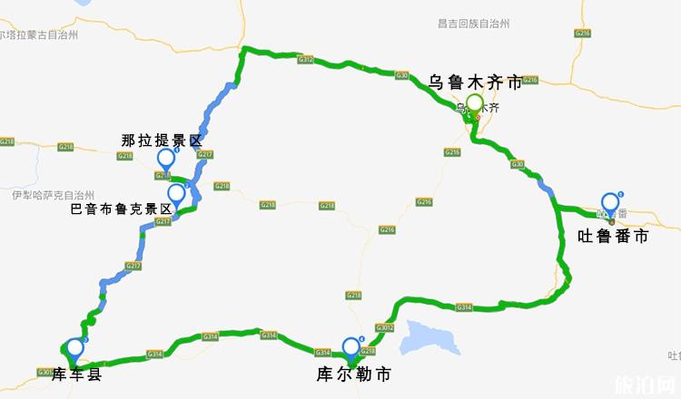 新疆自驾线路图 新疆租车攻略